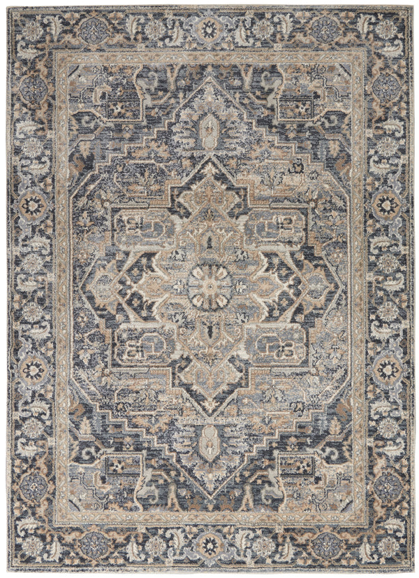 nourison moroccan celebration ki381 navy rug