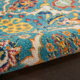 nourison allur alr03 turquoise ivory rug