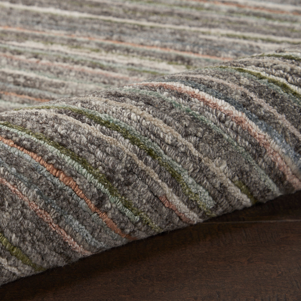 nourison plateau pae01 grey green rug