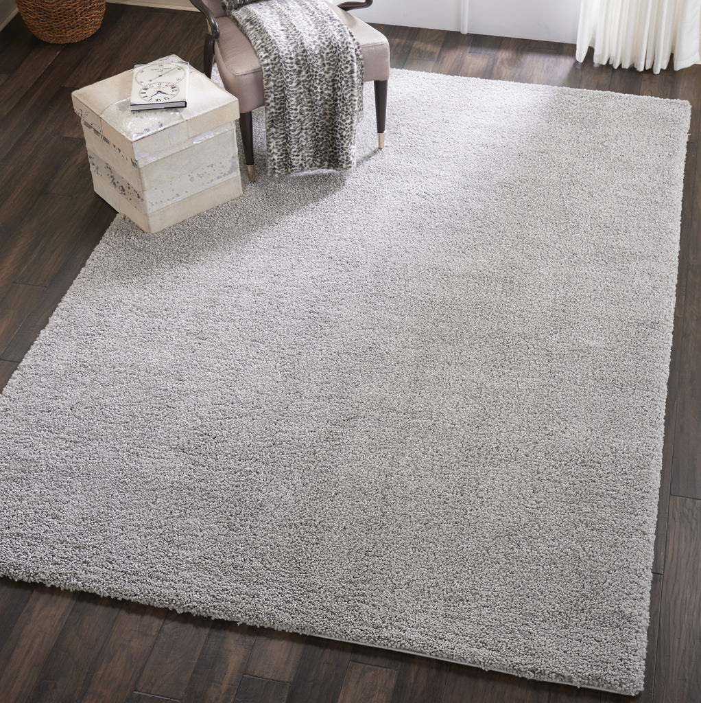 nourison malibu shag msg01 silver grey rug