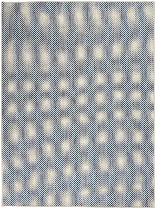 nourison courtyard cou01 ivory blue rug