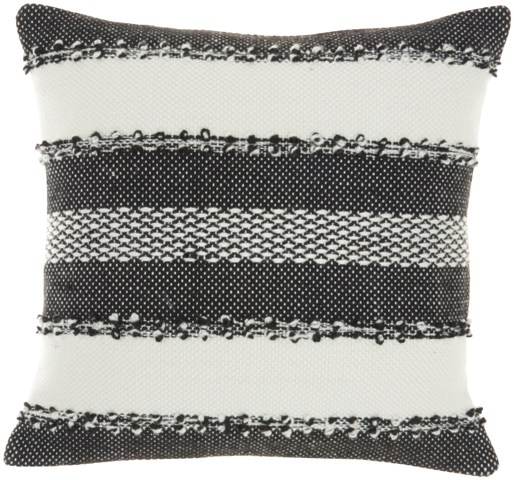 nourison outdoor vj088 black pillow