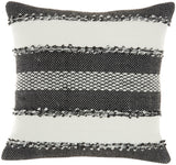 nourison outdoor vj088 black pillow