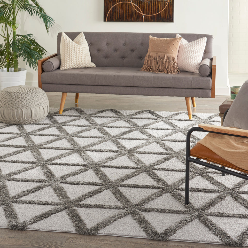 nourison highlands hnd01 grey rug