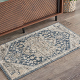 nourison quarry qua08 ivory blue rug