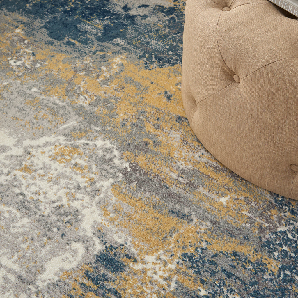 nourison twilight twi22 navy gold rug