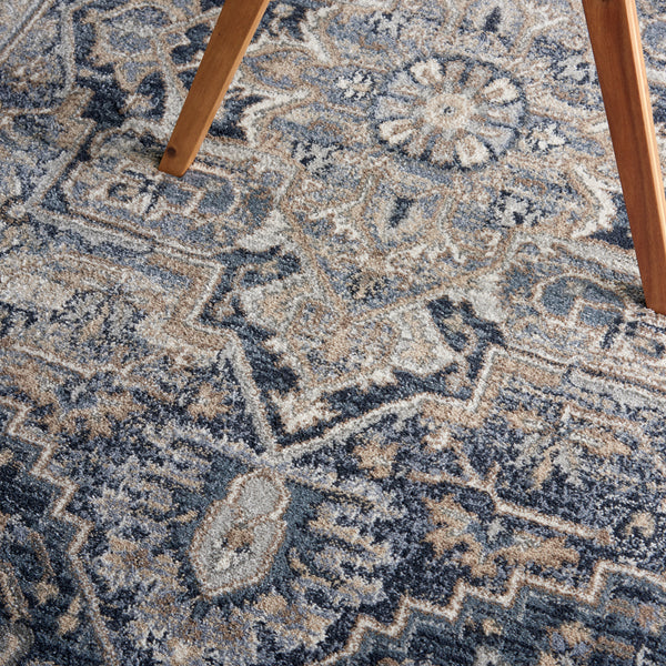nourison moroccan celebration ki381 navy rug