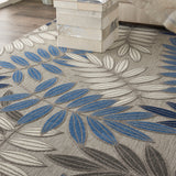 nourison aloha alh18 grey blue rug