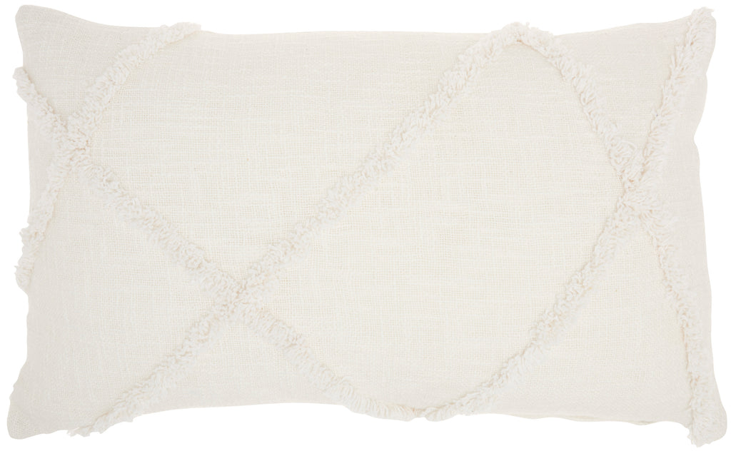 nourison life styles sh018 white pillow