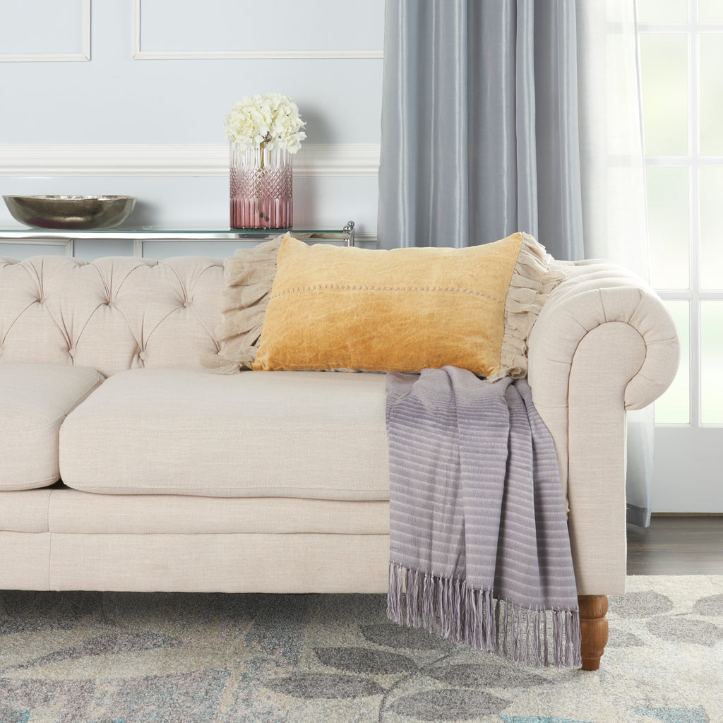 nourison sofia ge903 yellow pillow