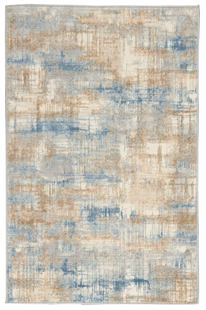 nourison rush ck951 blue beige rug