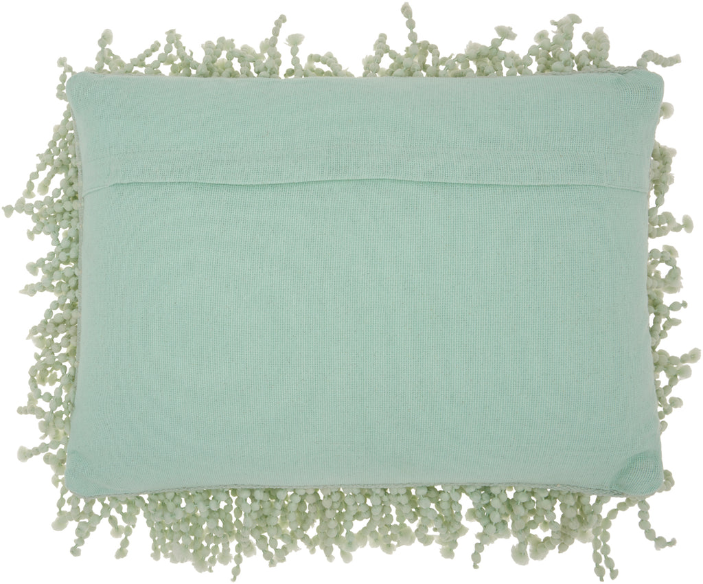 nourison shag dc105 seafoam pillow