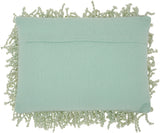 nourison shag dc105 seafoam pillow