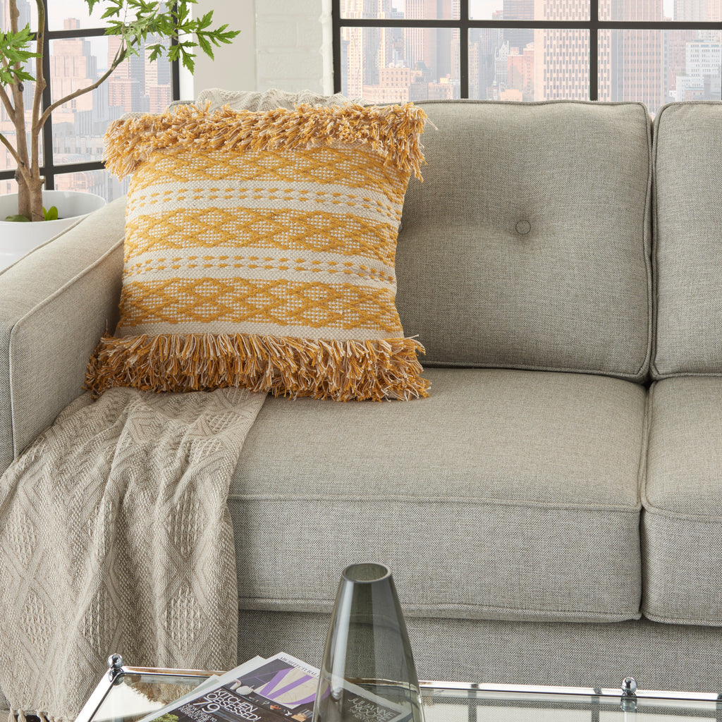 nourison life styles dl825 mustard pillow