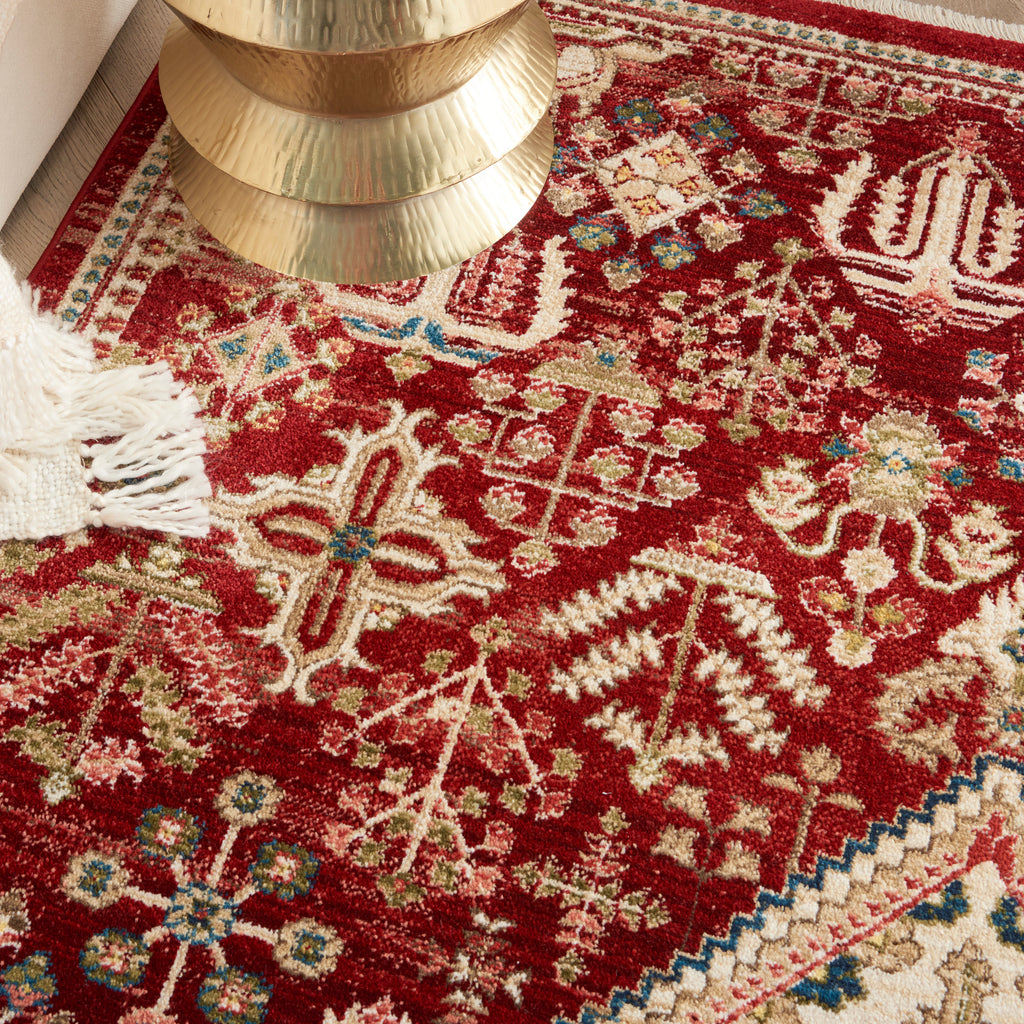 nourison karisma kar02 brick ivory rug