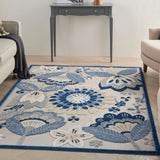 nourison aloha alh25 blue grey rug