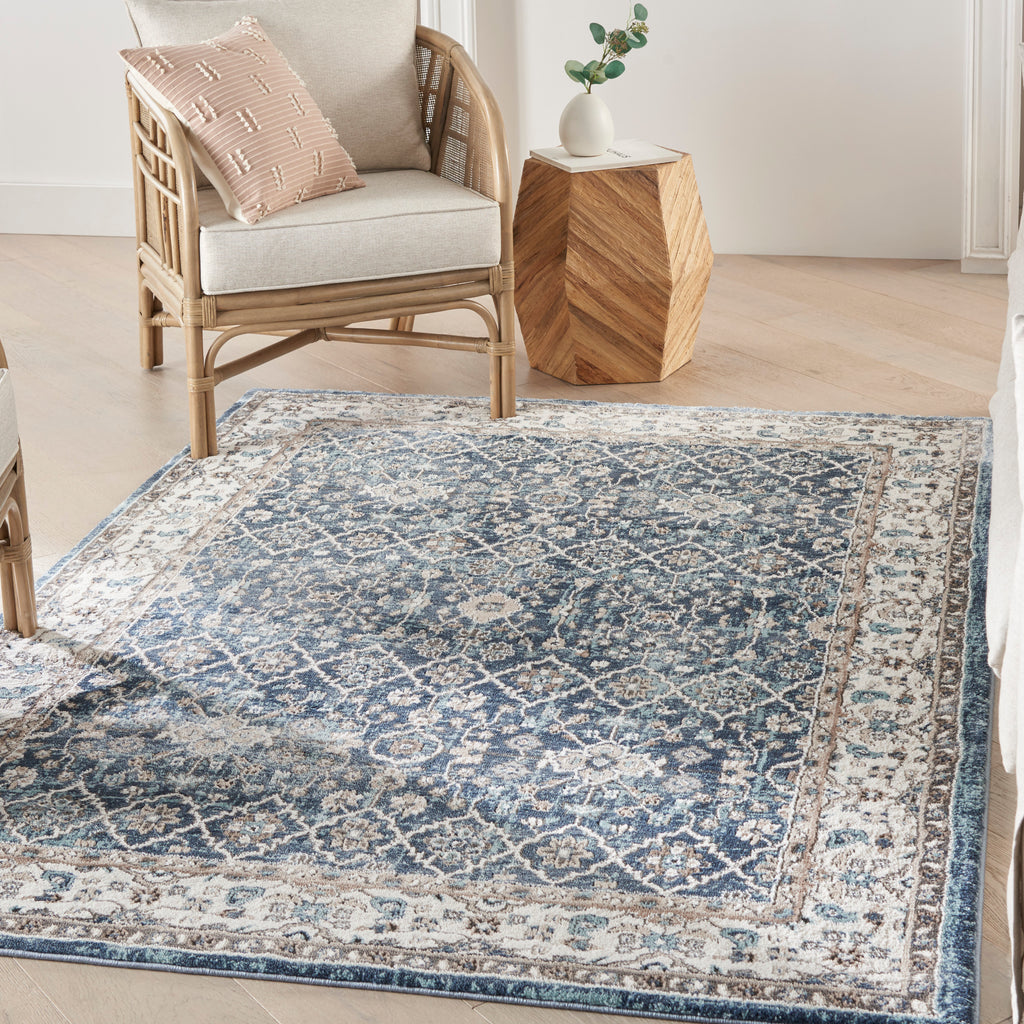 nourison american manor amr01 blue ivory rug