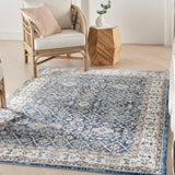nourison american manor amr01 blue ivory rug