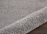 nourison malibu shag msg01 silver grey rug