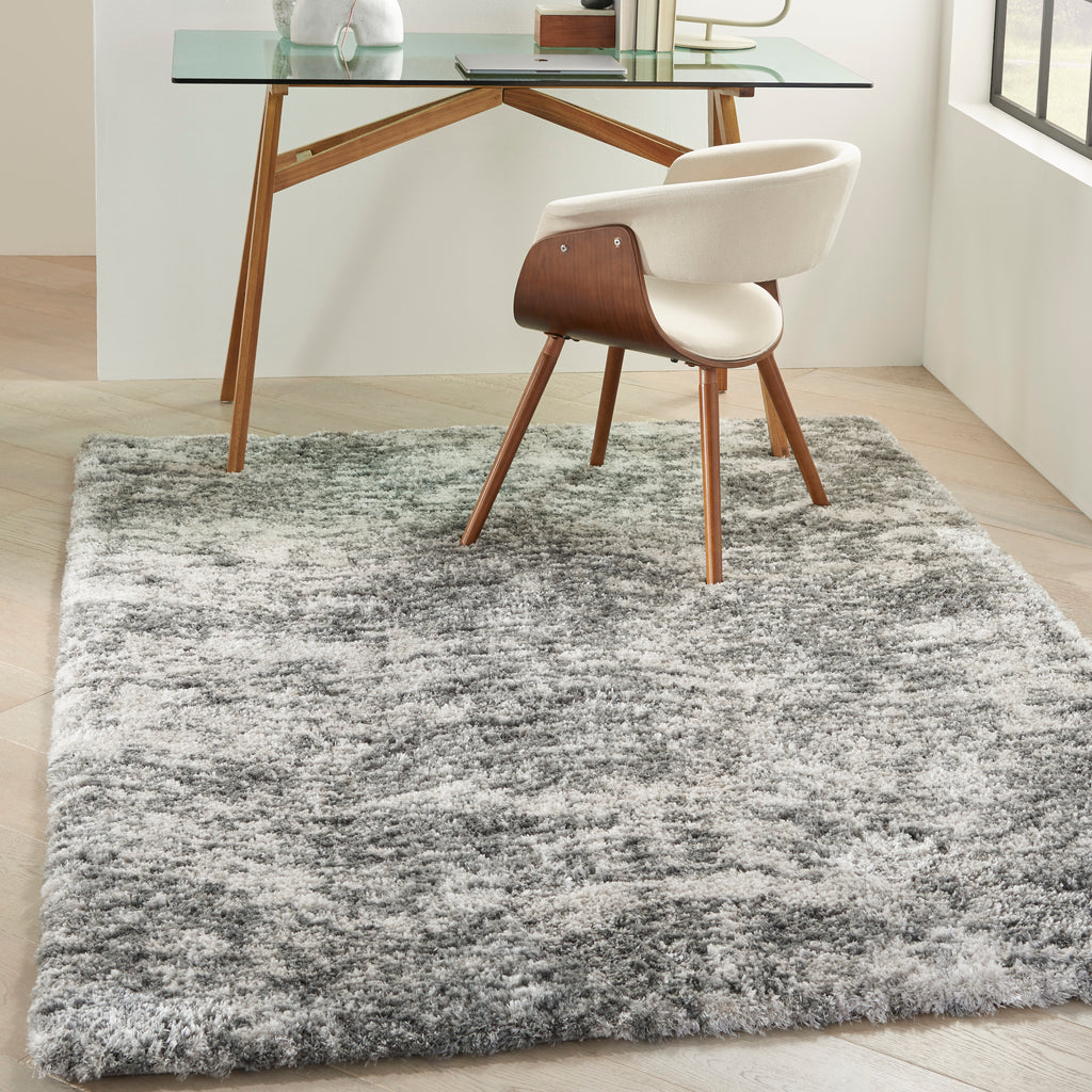 nourison dreamy shag drs04 charcoal grey rug