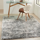 nourison dreamy shag drs04 charcoal grey rug