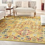 nourison allur alr03 yellow multicolor rug
