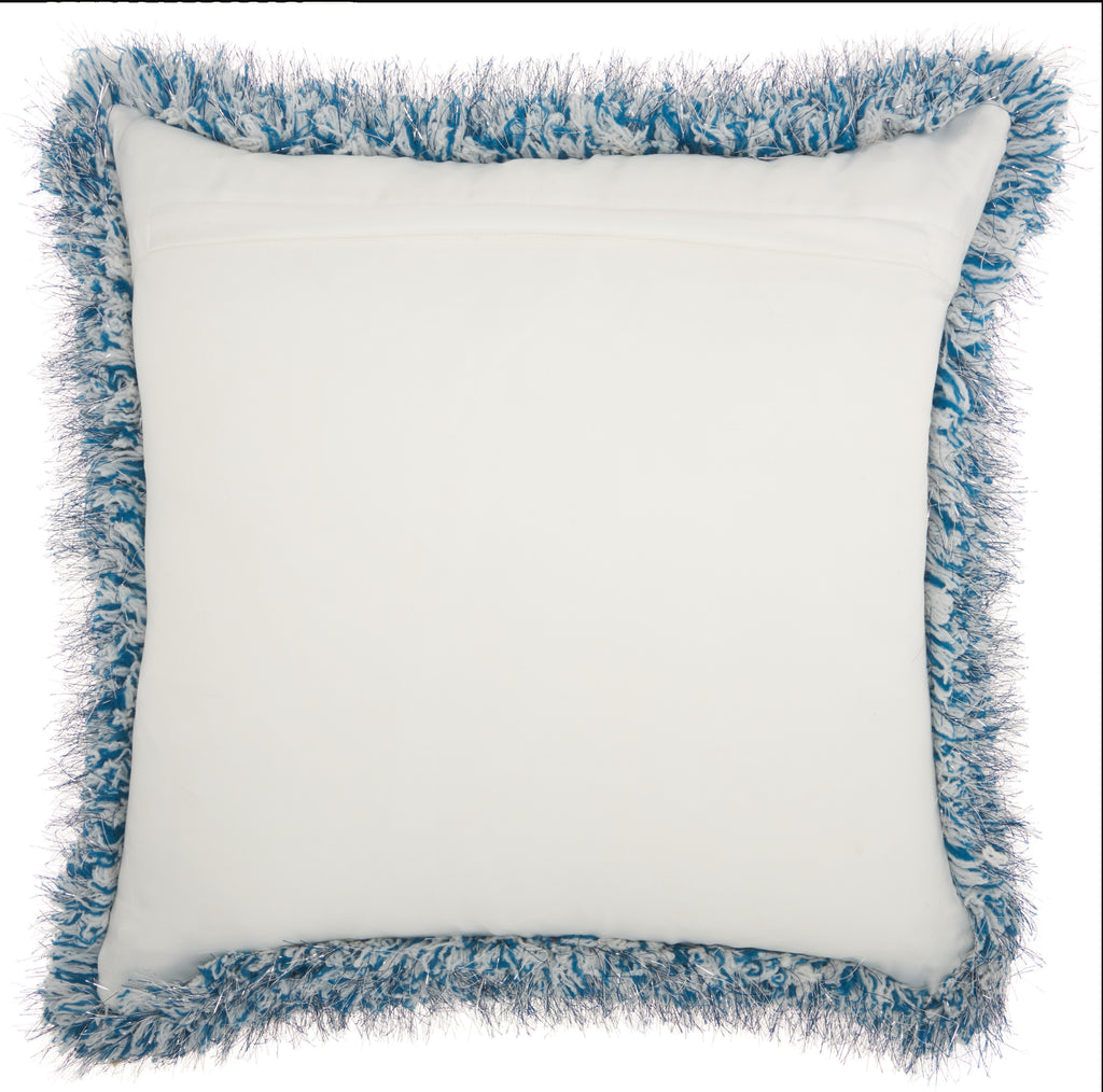 nourison shag we403 navy pillow