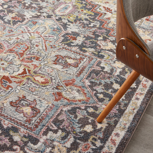 nourison soraya sor04 charcoal multi rug