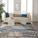 nourison aloha alh18 grey blue rug