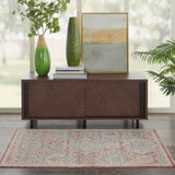 nourison homestead hms02 blue brick rug