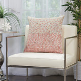 nourison natural leather hide s2433 rose pillow