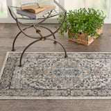 nourison quarry qua05 ivory grey rug