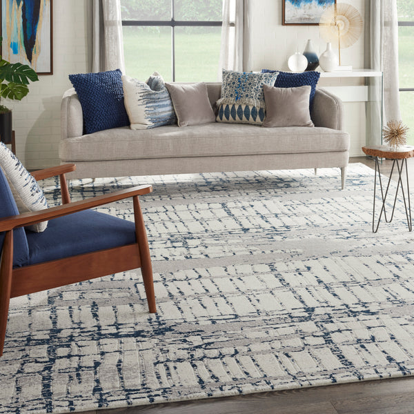 nourison twilight twi10 ivory navy rug