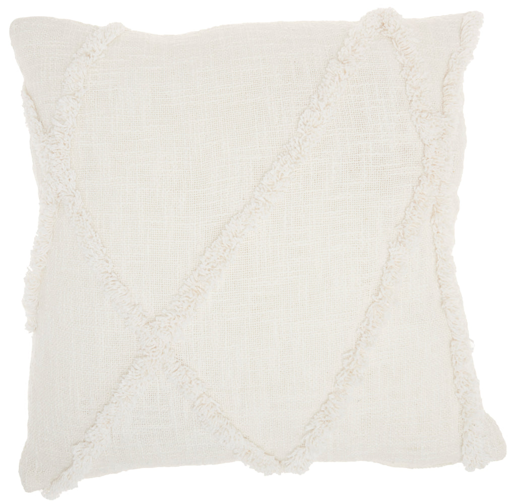 nourison life styles sh018 white pillow