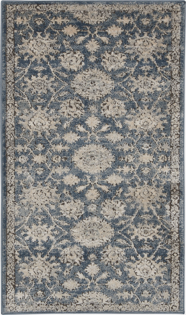 nourison quarry qua06 blue beige rug
