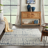 nourison twilight twi10 ivory navy rug