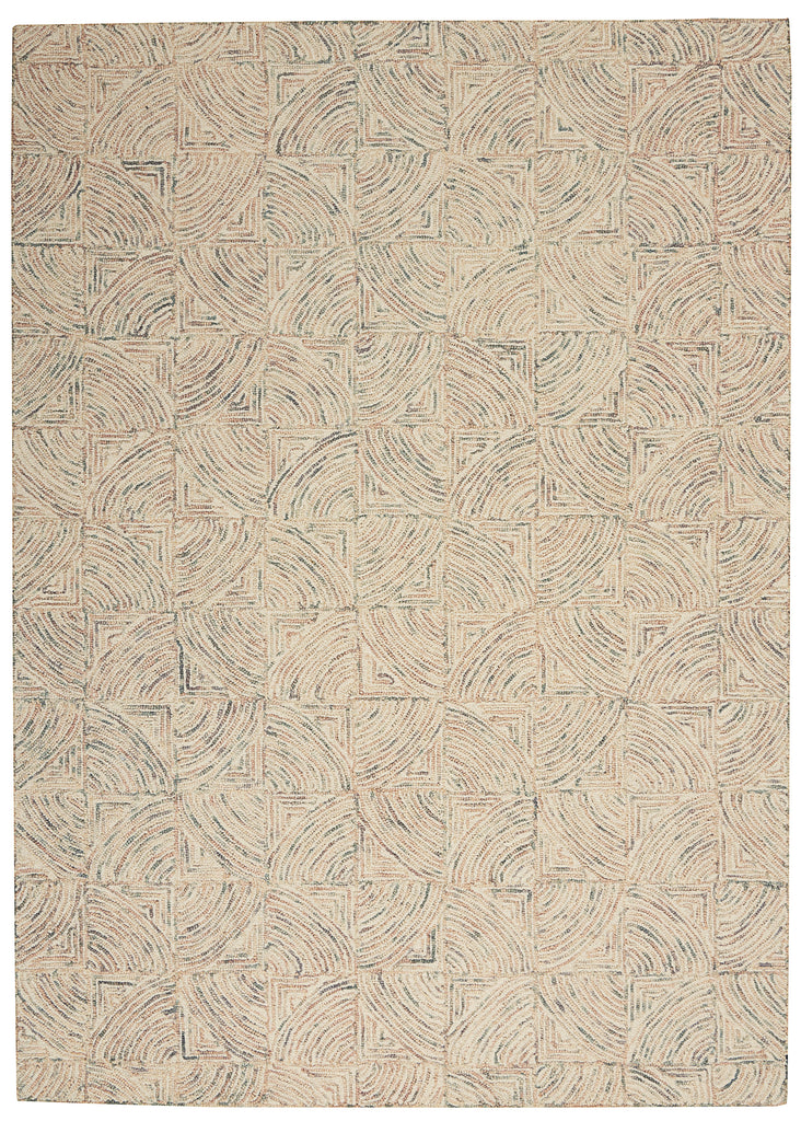 nourison interlock itl05 ivory multi rug