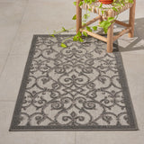 nourison aloha alh21 grey charcoal rug