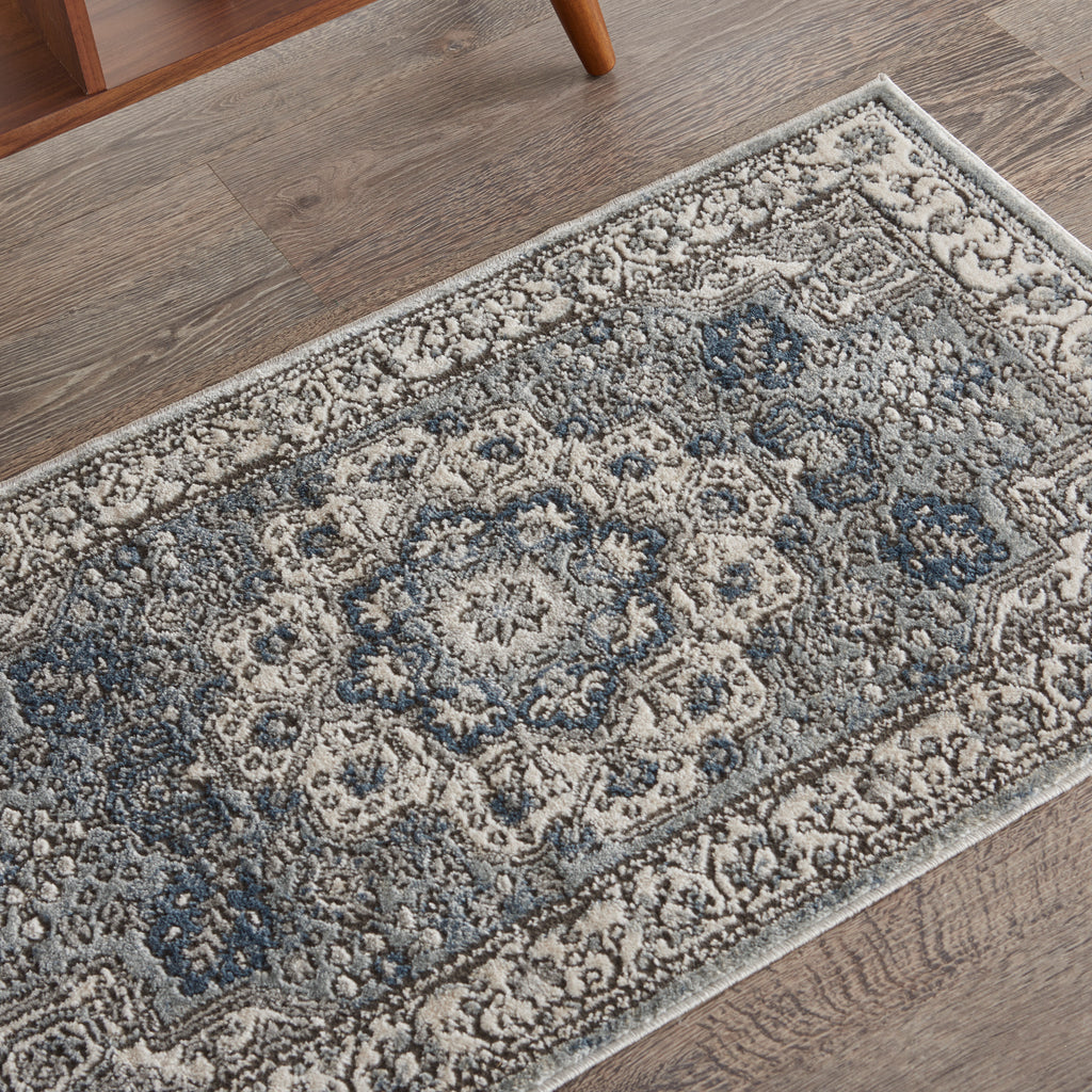 nourison quarry qua07 grey ivory rug