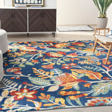 nourison allur alr09 navy multicolor rug