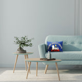 nourison peanuts qy915 navy pillow
