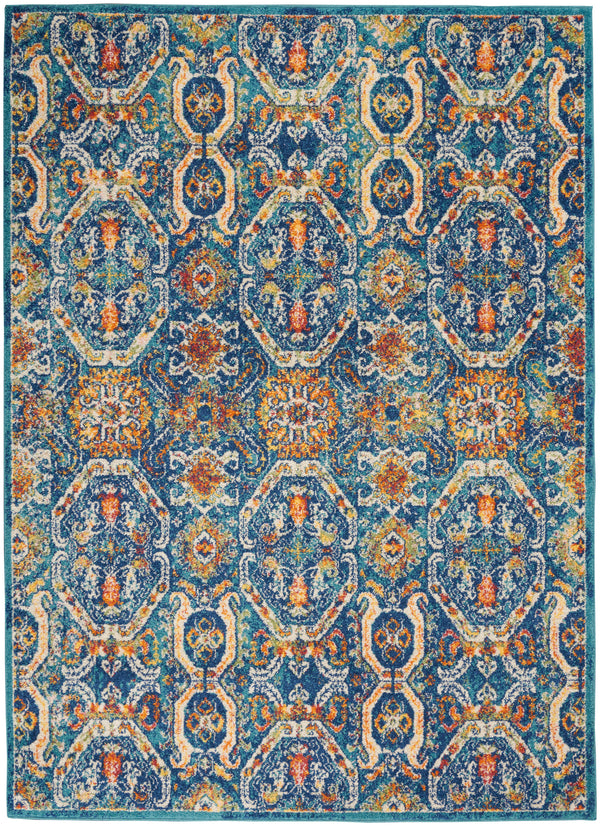 nourison allur alr05 blue multicolor rug