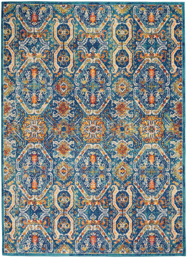nourison allur alr05 blue multicolor rug