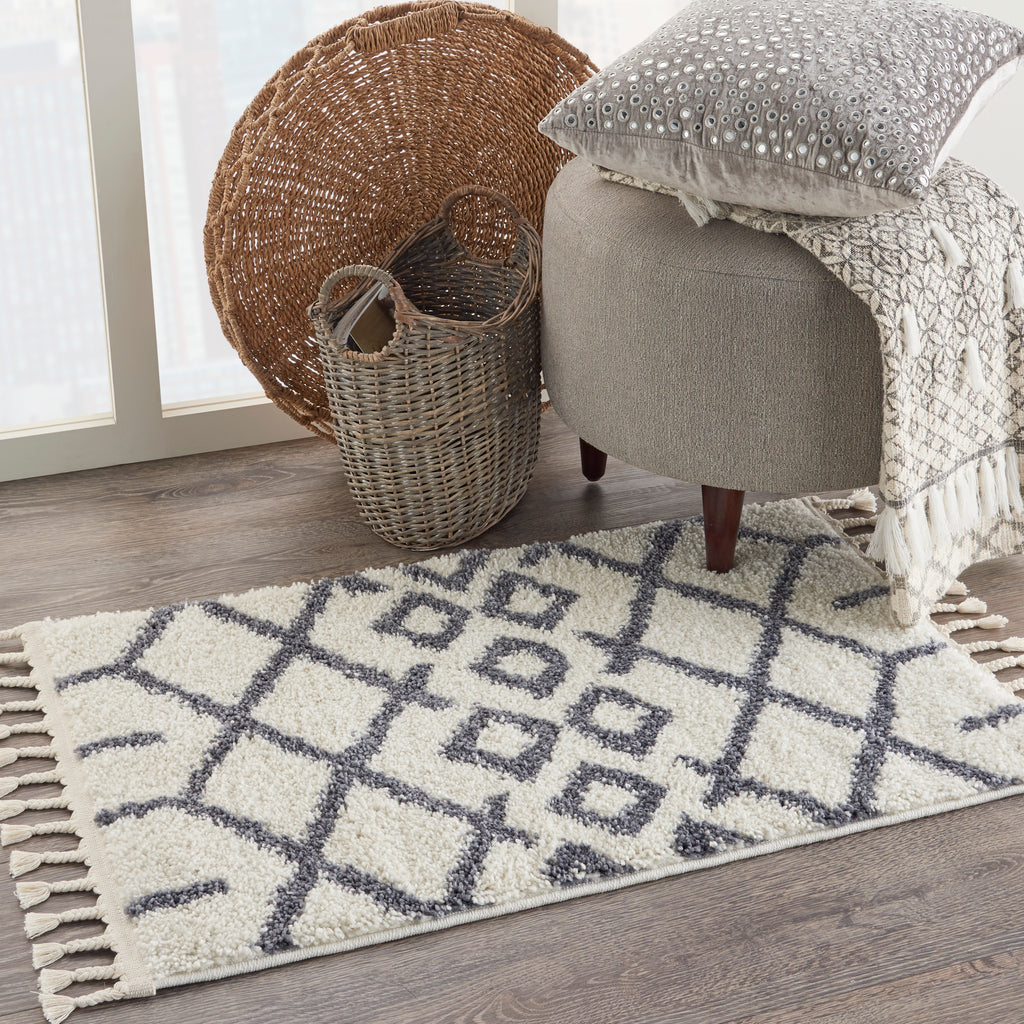 nourison moroccan shag mrs01 white rug