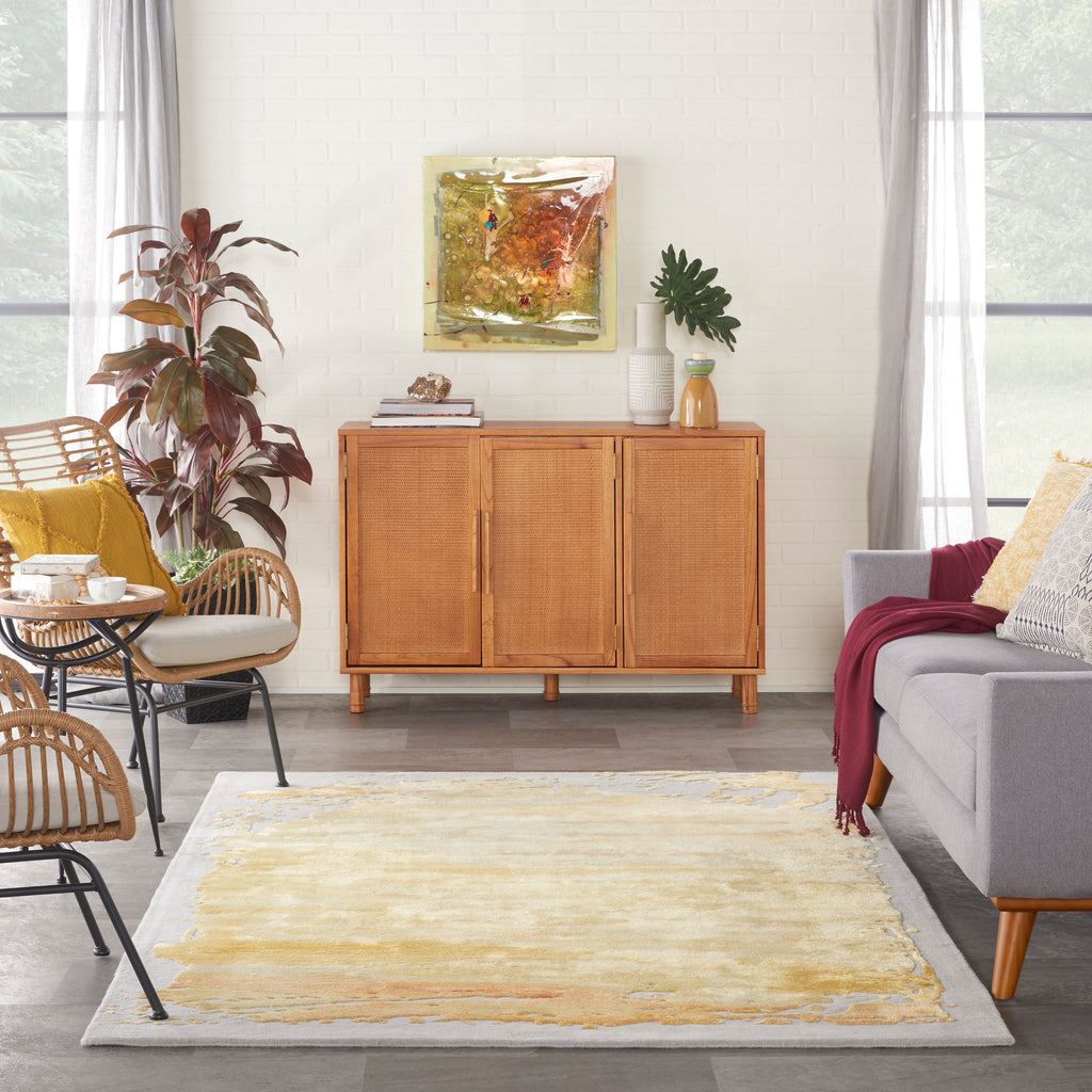 nourison prismatic prs19 grey gold rug