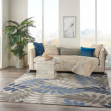 nourison aloha alh18 grey blue rug