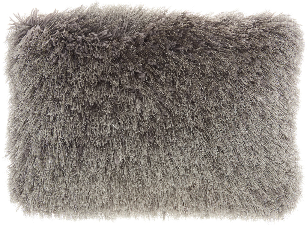 nourison shag tl004 charcoal pillow