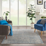 nourison silken allure stn01 cream blue rug