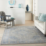 nourison silken allure stn07 blue rug