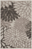 nourison aloha alh05 silver grey rug